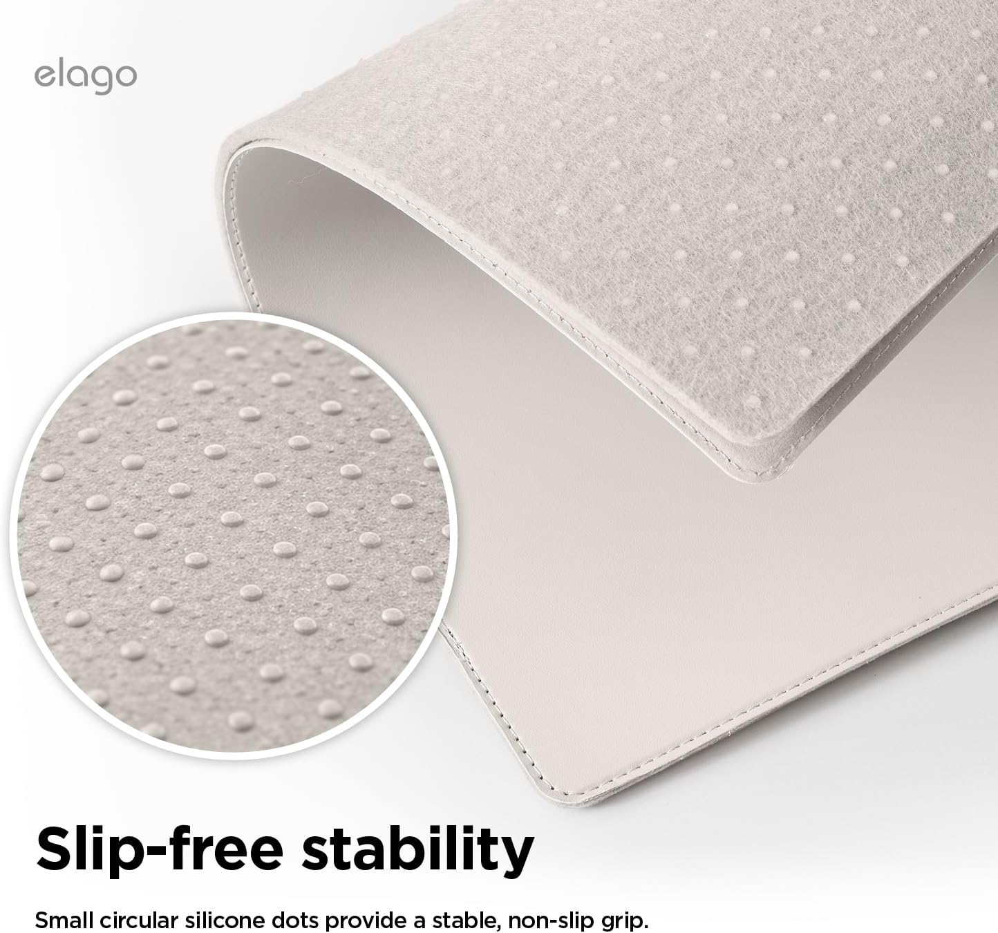 elago Smart Magnetic Desk Mat Compatible with All Magnetic Products -Paper Protector, Mouse Pad, Laptop, Non-Slip Top, Premium Waterproof Writing Pad for Office and Home (Stone [Large]