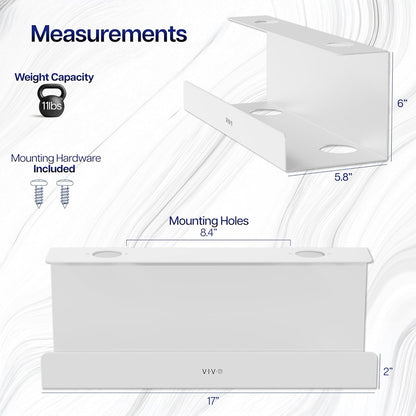 VIVO Under Desk 17 inch Cable Management Tray, Cord Organizer, Home Office Desk Accessories, White, DESK-AC06-1CW