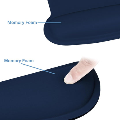 MOSISO Wrist Rest Support for Mouse Pad & Keyboard Set, Ergonomic Mousepad Non-Slip Base Home/Office Pain Relief & Easy Typing Cushion with Neoprene Cloth & Raised Memory Foam, Apricot