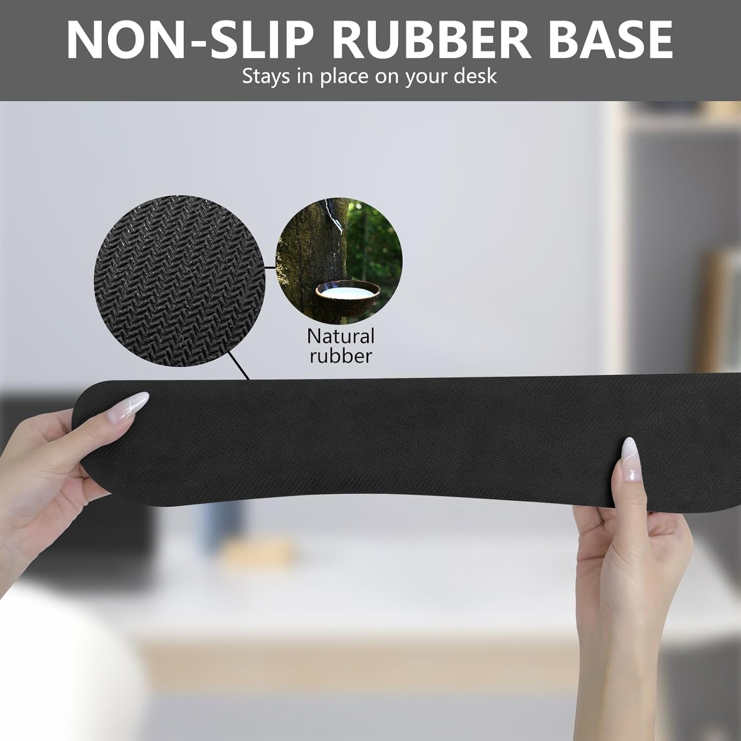 Wrist Rest for Computer Keyboard and Mouse, Ergonomic Design Wrist Support Pad for Keyboard, Soft Memory Foam Desk Pads Support Hand and Arm Easy Typing Pain Relief, 2 Piece Pad, Cream Pink