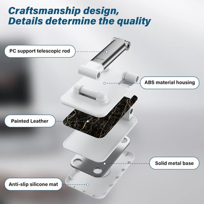 Desk Cell Phone Stand - Adjustable Angle-iPad Holder, Universal Compatible Phone Holder for Desk