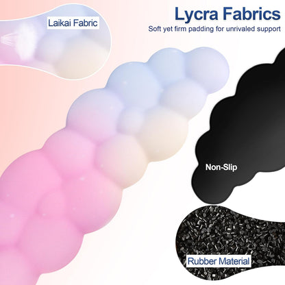 Cloud Wrist Rest Set for Keyboard and Mouse, Includes Cute Coaster, with Computers and Laptops（Purple Star Set）