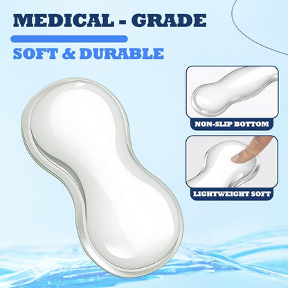 Silicone Gel Keyboard and Mouse Wrist Rest Set, Ergonomic Cool Non-Slip Pad for Typing Pain Relief, Comfort Support for Office Home Computer Laptop, White ﻿ ﻿