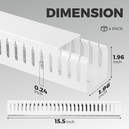 Yecaye 62.8in(4x15.7in) Cable Raceway, Large Under Desk Cable Management for Server Rack Wire Raceway, Wire Management Tray, Cord Organizer for Gaming Desk, Black