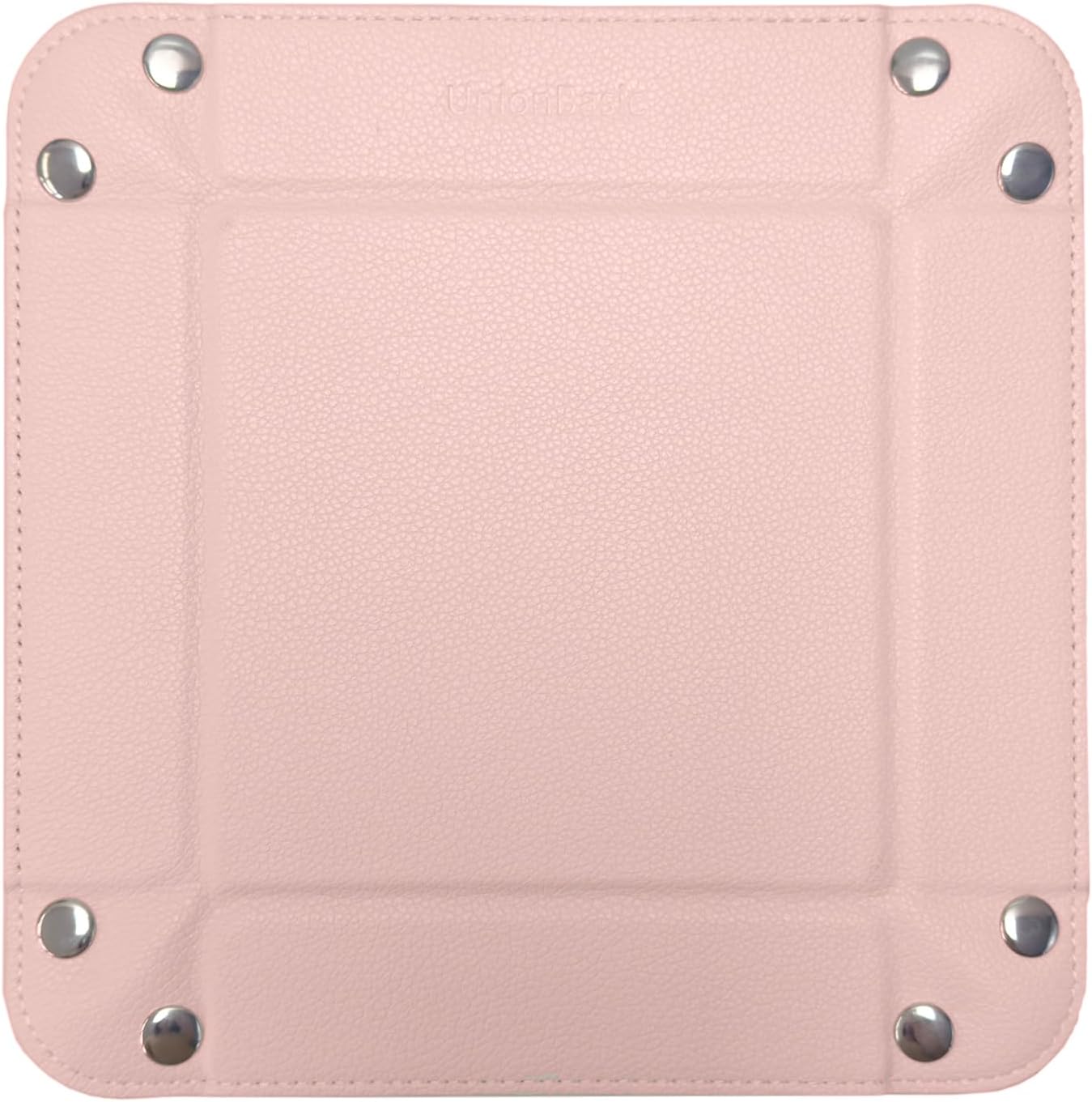 UnionBasic Medium Valet Tray, Jewelry Tray for Rings Watches Earrings, Entryway Catchall Caddy for Coins Keys Change, Nightstand Bedside Valet Holder, Trays for Electronic Gadgets, Candy Pink Plus - Colors A