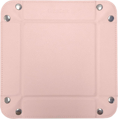 UnionBasic Medium Valet Tray, Jewelry Tray for Rings Watches Earrings, Entryway Catchall Caddy for Coins Keys Change, Nightstand Bedside Valet Holder, Trays for Electronic Gadgets, Candy Pink Plus - Colors A