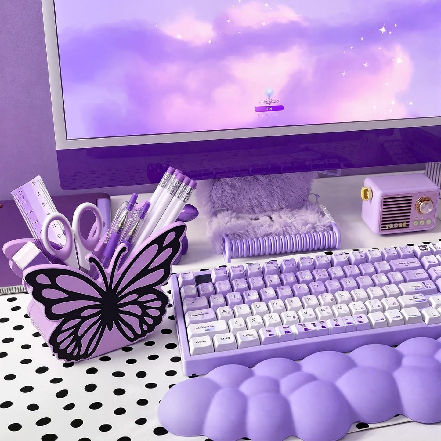 Tenceur Pink Pen Holder for Desk Large Capacity Pink Bow Pencil Holder Coquette School Supplies Set Desk Organizer Cute Bow Office Decor Makeup Brush Holders Funny Back to School Gift for Women