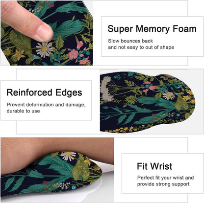 LATEEFAH Mouse Pad with Wrist Rest, 3-in-1 Gaming Mouse Pad, Keyboard Wrist Rest, Ergonomic Memory Foam Mousepad with Wrist Support for Computer Keyboard