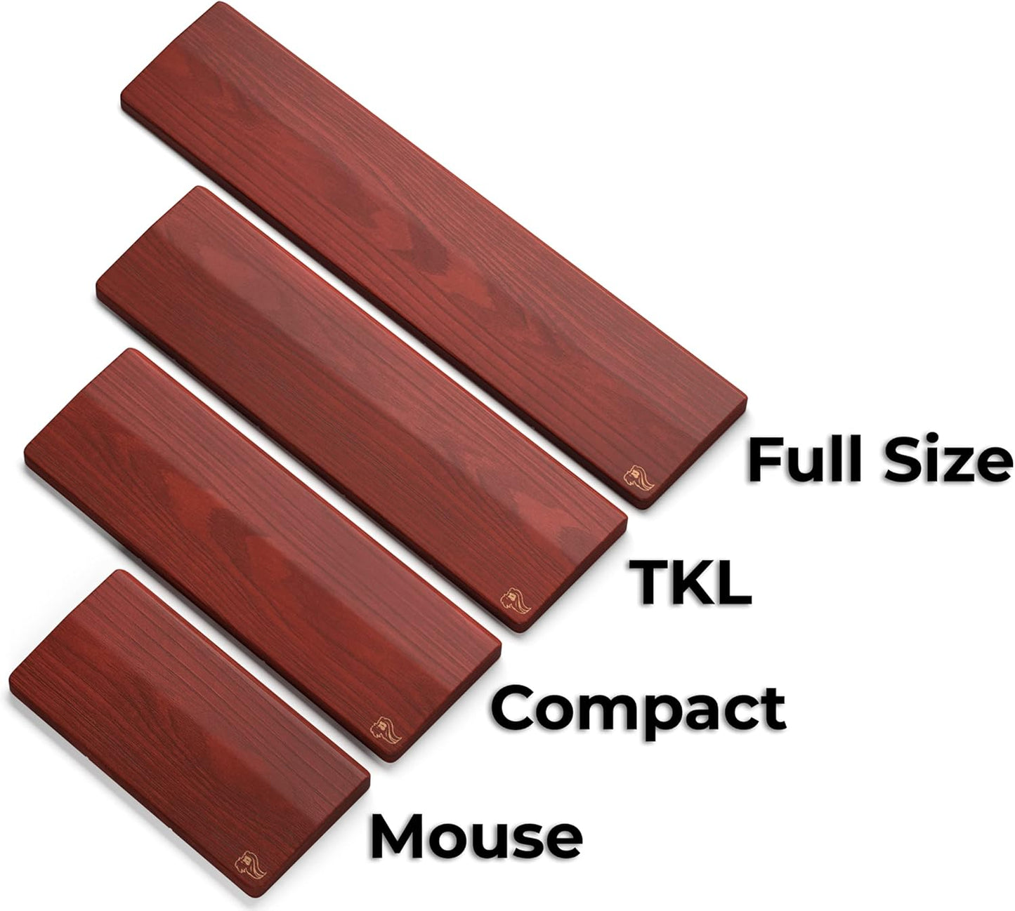 GLORIOUS Gaming Wooden Keyboard Wrist Rest (Compact) - White Ash Wood, Medium-Coarse Grain, Smooth Surface, Sweat & Oil Resistant, Easy Clean, Anti-Slip Rubber Base, 13" x 4" x 0.79" - Onyx