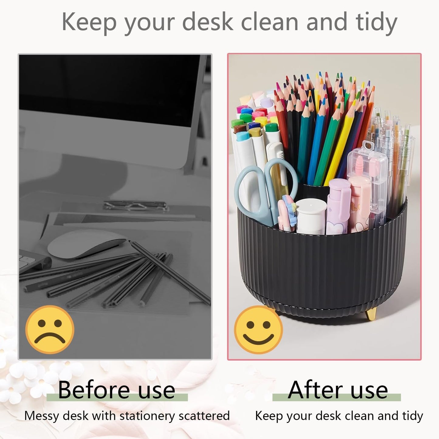 suniya Office Supplies,Gold Desk Accessories,with Stapler,Tape Dispenser,Pen Holder,Scissors,Phone Stand,Staple Remover,Ballpoint Pen,Clear Tape, Staples,Ruler,Clips,Best Gift for Business or Boss