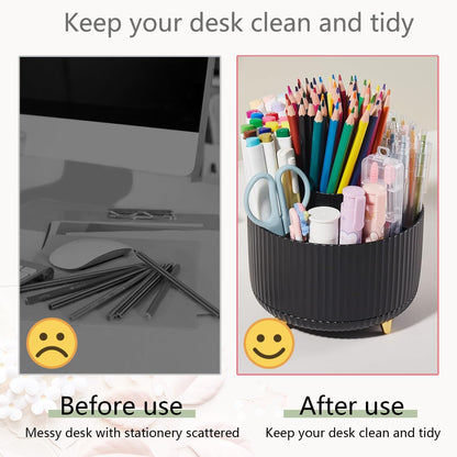 suniya Office Supplies,Gold Desk Accessories,with Stapler,Tape Dispenser,Pen Holder,Scissors,Phone Stand,Staple Remover,Ballpoint Pen,Clear Tape, Staples,Ruler,Clips,Best Gift for Business or Boss