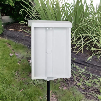 SourceOne 8.5” x 11” Outdoor Realtor Style Brochure Holder with Lid – White – UV Resistant