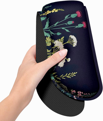 Dapesuom Enlarge Keyboard Wrist Rest, Memory Foam Wrist Cushion for Desk Mats Support, Cute Pain Relief Keyboard Mouse Pad Rests Set with Non-Slip Base for Gaming Laptop Office Computer, Green Leaf