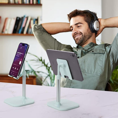 Doboli Cell Phone Stand, Phone Stand for Desk, Phone Holder Stand Compatible with iPhone and All Mobile Phones Tablet, Gifts for Adults Women Men Mom Wife, Black