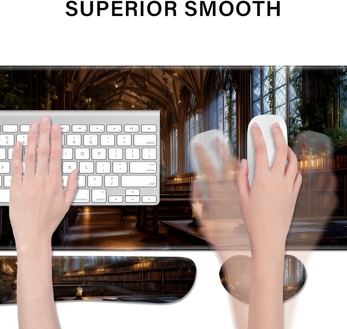 Desk Pad and Keyboard Wrist Rest, Large Mouse Pad + Keyboard Pad+Mouse Wrist Support, Non-Slip Desk Mat Protector for Office, Home 31.5×11.8 Inches Anime Dragon