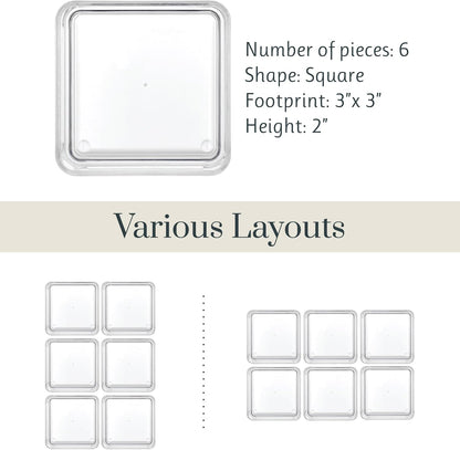 STORi SimpleSort 6-Piece Stackable Clear Drawer Organizer Set | 12" x 3" x 2" Rectangle Trays | Narrow Makeup Vanity Storage Bins and Office Desk Drawer Dividers | Made in USA