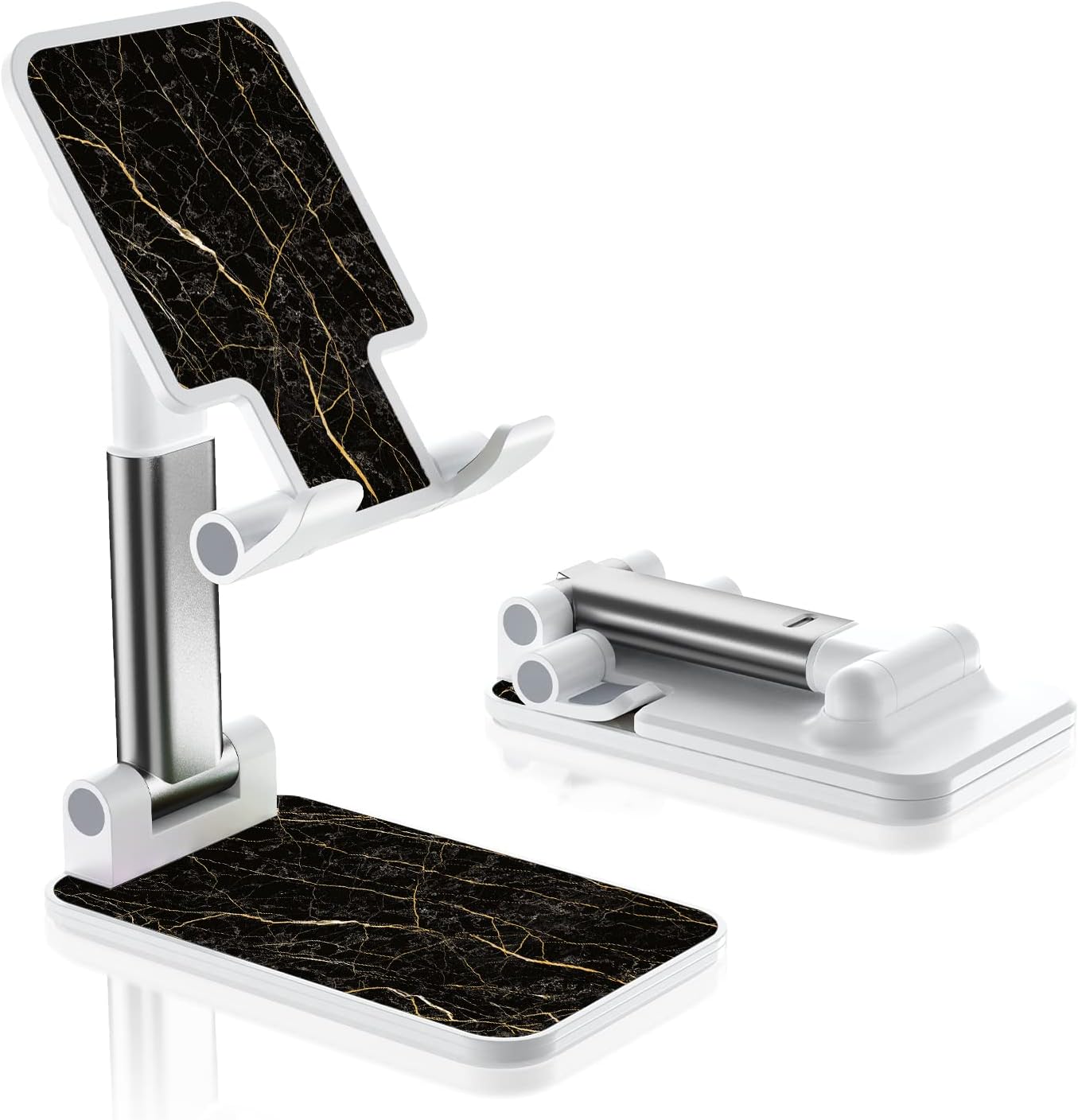 Desk Cell Phone Stand - Adjustable Angle-iPad Holder, Universal Compatible Phone Holder for Desk