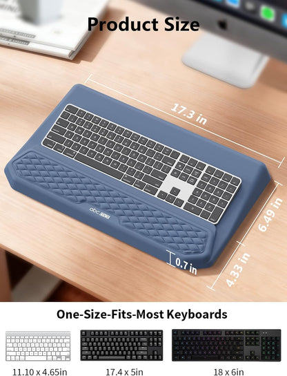 2-in-1 Ergonomic Keyboard Stand with Wrist Rest, Comfy Keyboard Riser Holder with Massage Design, Black