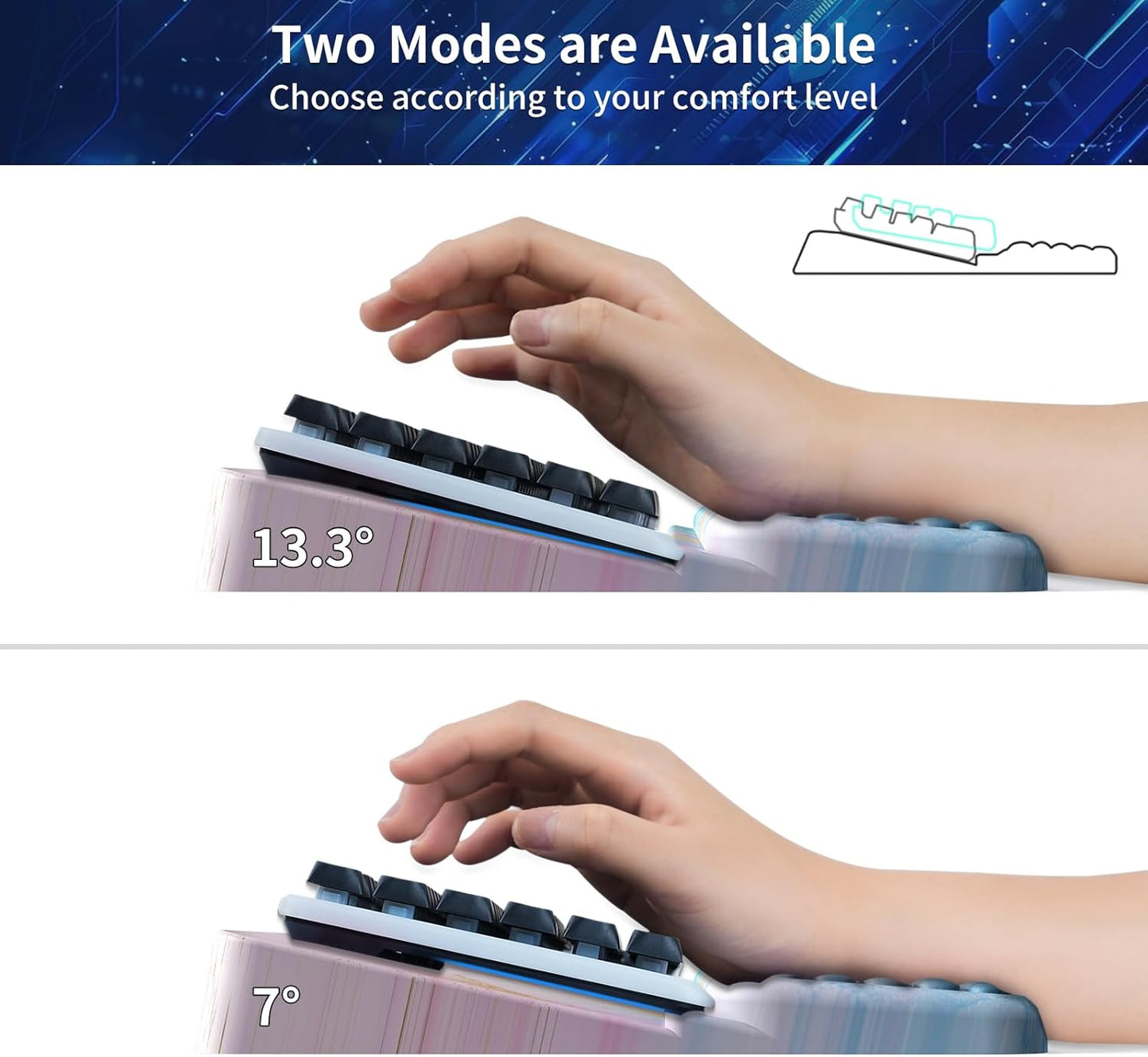 Keyboard Stand for Desktop, Keyboards Wrist Rest, Ergonomic Keyboards Holder for Easy Typing Working, Wrist pad for Keyboards with Comfortable Wrist Rest for Keyboard Pink