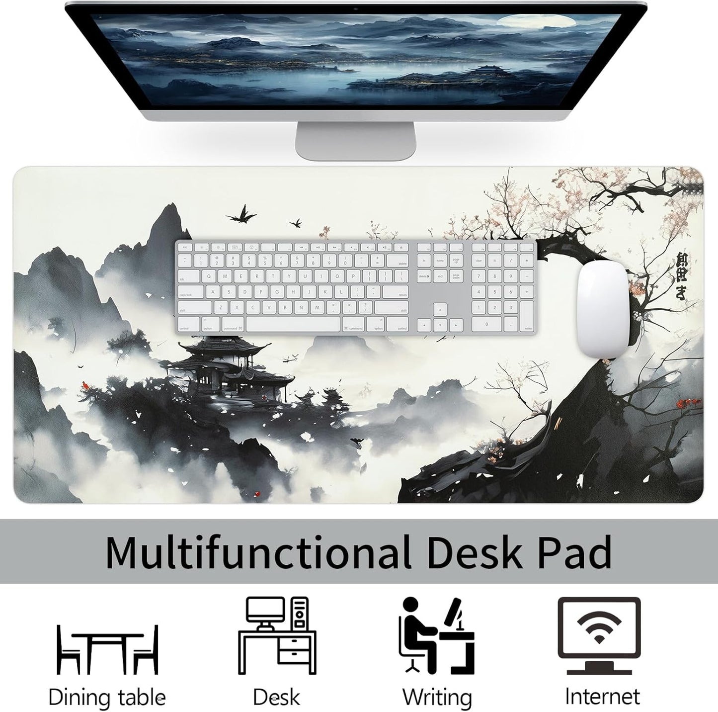 Wrist Rest for Computer Keyboard and Mouse, Ergonomic Design Wrist Support Pad for Keyboard, Soft Memory Foam Desk Pads Support Hand and Arm Easy Typing Pain Relief, 2 Piece Pad, Cream Pink