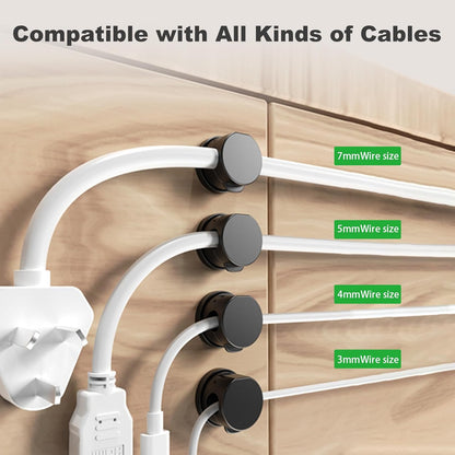 6 Pack -360 Degree Rotational Compact Desk Magnetic Cable Clips,Adhesive Wire Holder Keeper Organizer for Home Office Desk Phone Car Wall Desktop Nightstand, 3 Colors