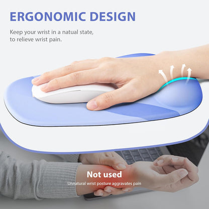 Ospelelf Wrist Rest for Keyboard and Mouse Ergonomic Mouse Pad with Wrist Support Memory Foam Wrist Rest for Computer Keyboard,3-in-1 Gel Mouse and Keyboard Pad for Office Geometry Green