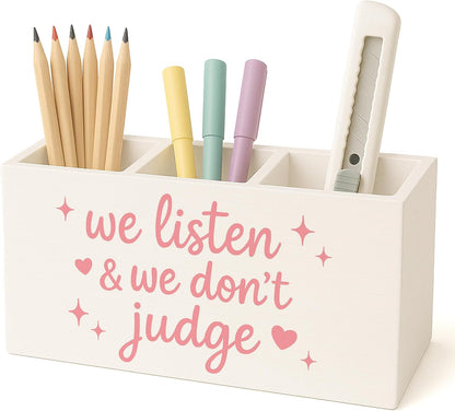 Boho Floral Mental Health Pen Holder for Desk, Special Education Classroom Must Haves, Inspirational Autism ADHD Awareness Pencil Holder for Classroom Therapy Office