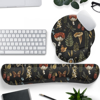 Ghost Book Mousepad with Wrist Rest Halloween Computer Keyboard Mouse Pad Black Cute, Mouse Pad with Wrist Rest for Computer Keyboard, 2 In1 Mousepad with Wrist Support Easy Typing&Relieve Wrist Pai