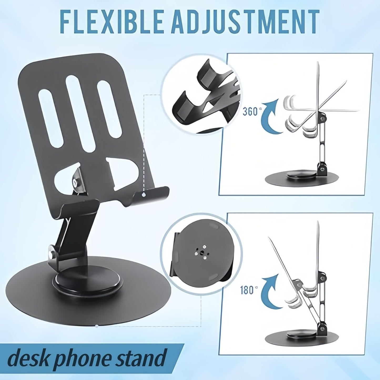 Prettyia Cell Phone Stands, Portable Phone Stand Phone Holder for Desk Applicable to iPhone Stand and Other Mobile Phones and Tablets Foldable Phone Stands 6pack