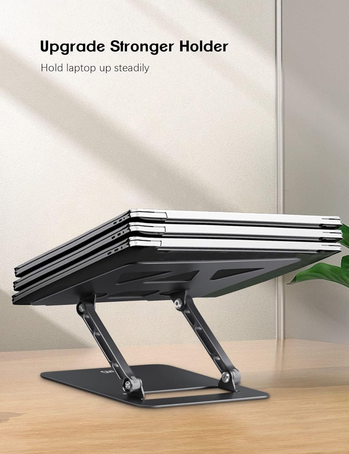 Aoviho Adjustable Laptop Stand for Desk,Portable Laptop Stand Holder and Riser,Foldable Aluminum Notebook Computer Stands for MacBook Air Pro HP Lenovo Dell Samsung Chromebook, 10-15.6 inch, Purple