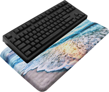 Computer Keyboard Stand with Wrist Rest, Ergonomic Tilted Keyboard Holder - Keyboard Riser with Wrist Pad - Keyboard Tray Support for Office Home - Black