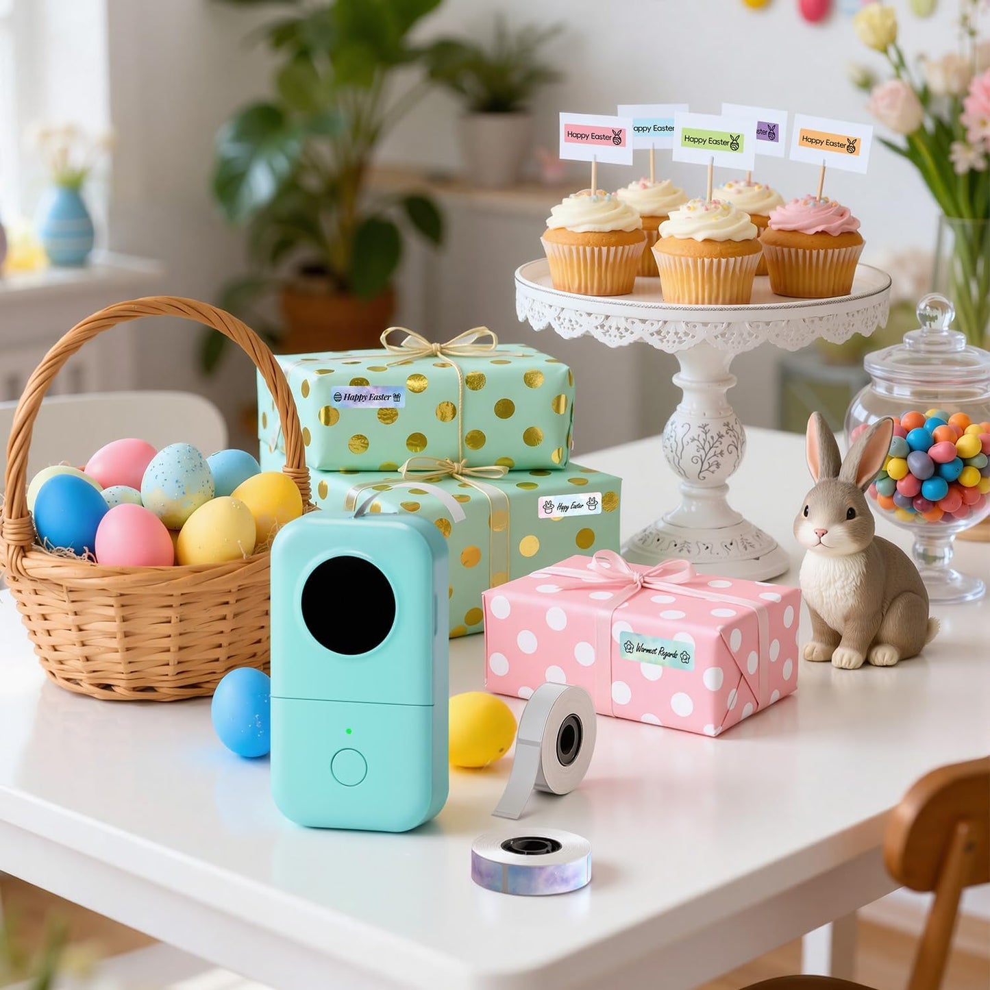 Phomemo Label Maker, D30 Portable Bluetooth Label Maker Machine with Tape, Small Mini Label Printer, Multiple Templates Fonts Icon Labeler for Home, School, Office