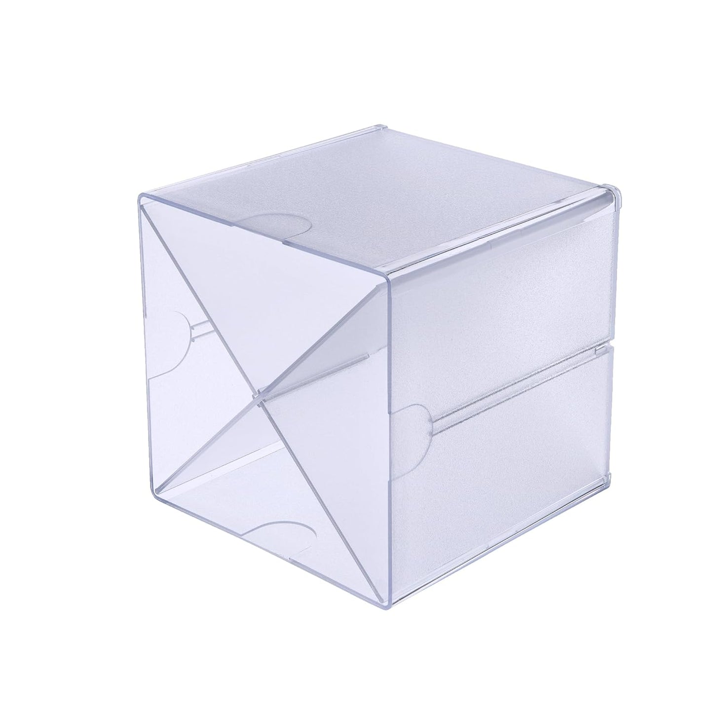 Deflecto Stackable Cube Organizer - X Divider, Clear (350201-AMZ)