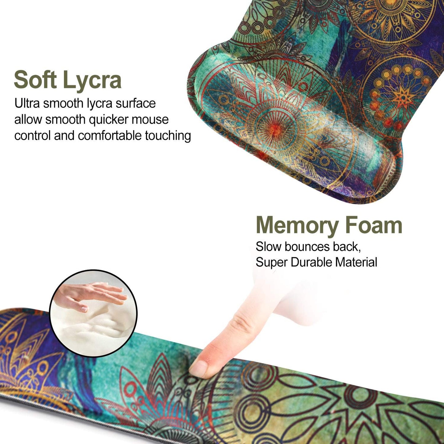 Keyboard Wrist Rest Pad Ergonomic Mouse Pad Set, ToLuLu Gel Mouse Pad Wrist Support for Computer Laptop, Mousepad Keyboard Wrist Support with Memory Foam for Easy Typing Pain Relief, Van Gogh Painting
