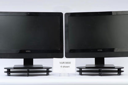 Vu Ryte Stackable 1 Inch Computer Monitor Riser Stand, Oval, Black, VUR 8800 4-Pack