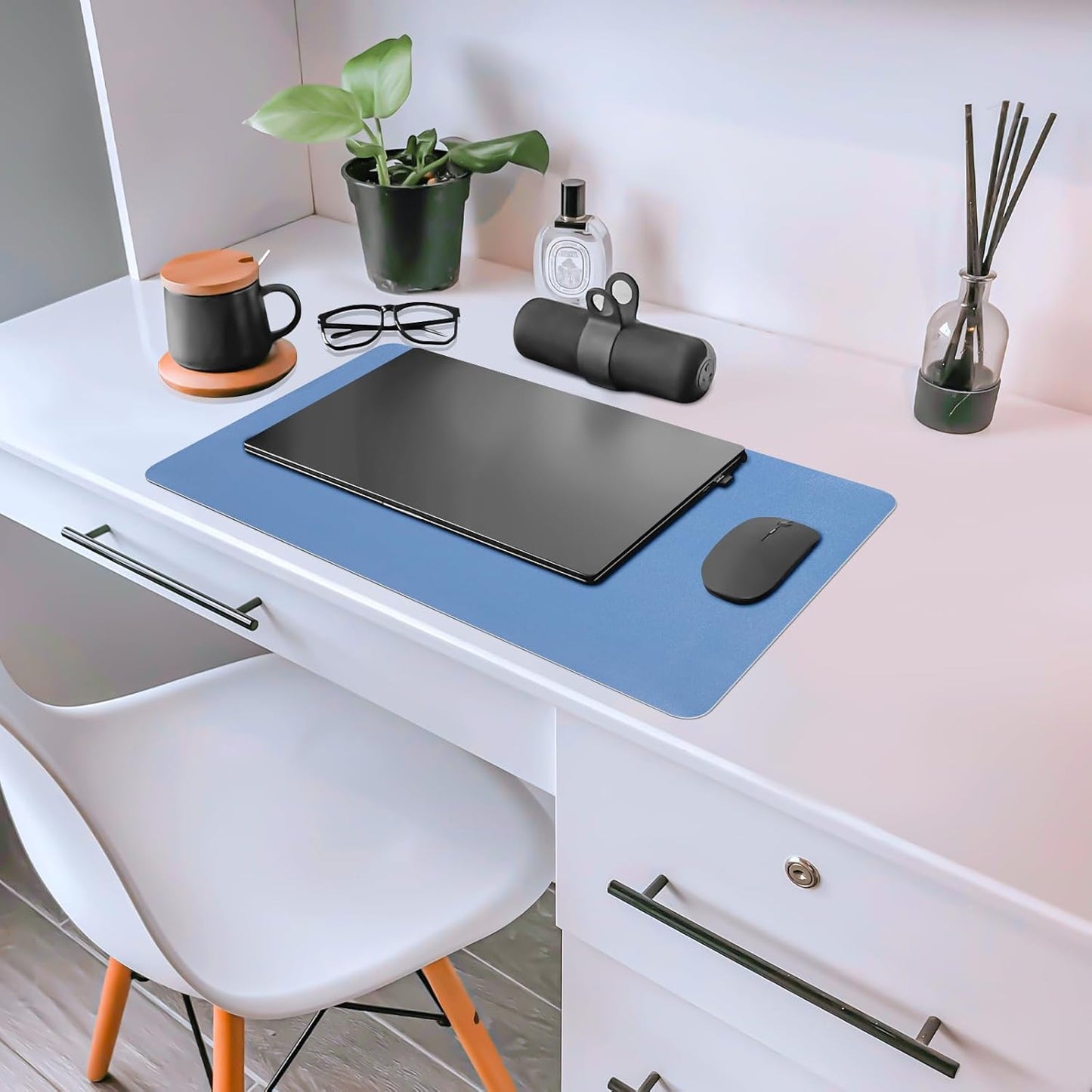 Mouse Pad and Keyboard Wrist Rest, 3-in-1 Large Keyboard and Mouse Pad Set, Ergonomic Wrist Rest for Computer Keyboards, Non-Slip Desk Mat Protector for Women (Purple Pink, 31.5" X 15.7")