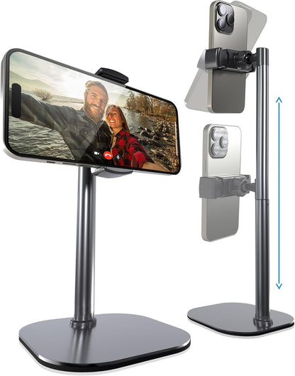 COOPER ChatStand, Adjustable Cell Phone Stand for Desk, Phone Stand for Recording, iPhone Holder for Filming, Small iPhone Tripod, Soporte para Celular, Fits Samsung, Android, (Night Black)