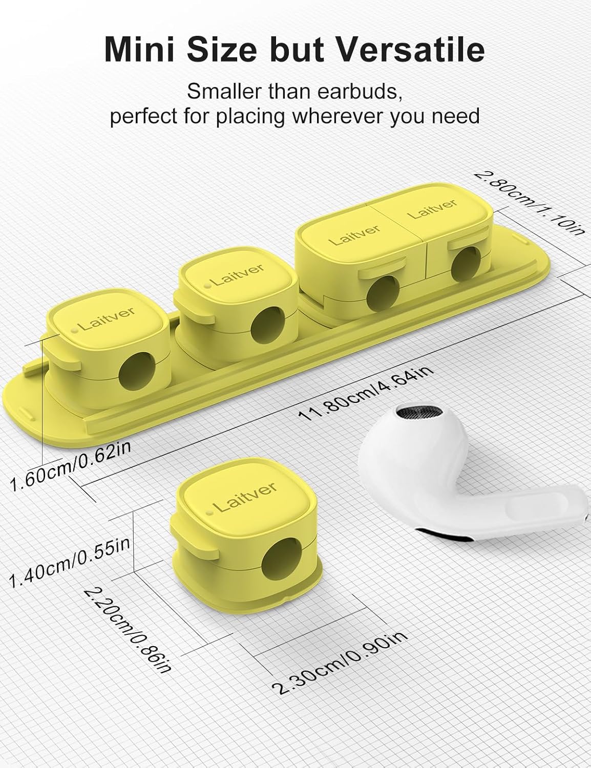 6 Pack Magnetic Cable Clips [1s Open/Lock], Laitver Cord Organizer Holder Strong Adhesive Desk Cable Management- Organize Charging Cords Neatly for Home, Office, Car,Desk, Nightstand