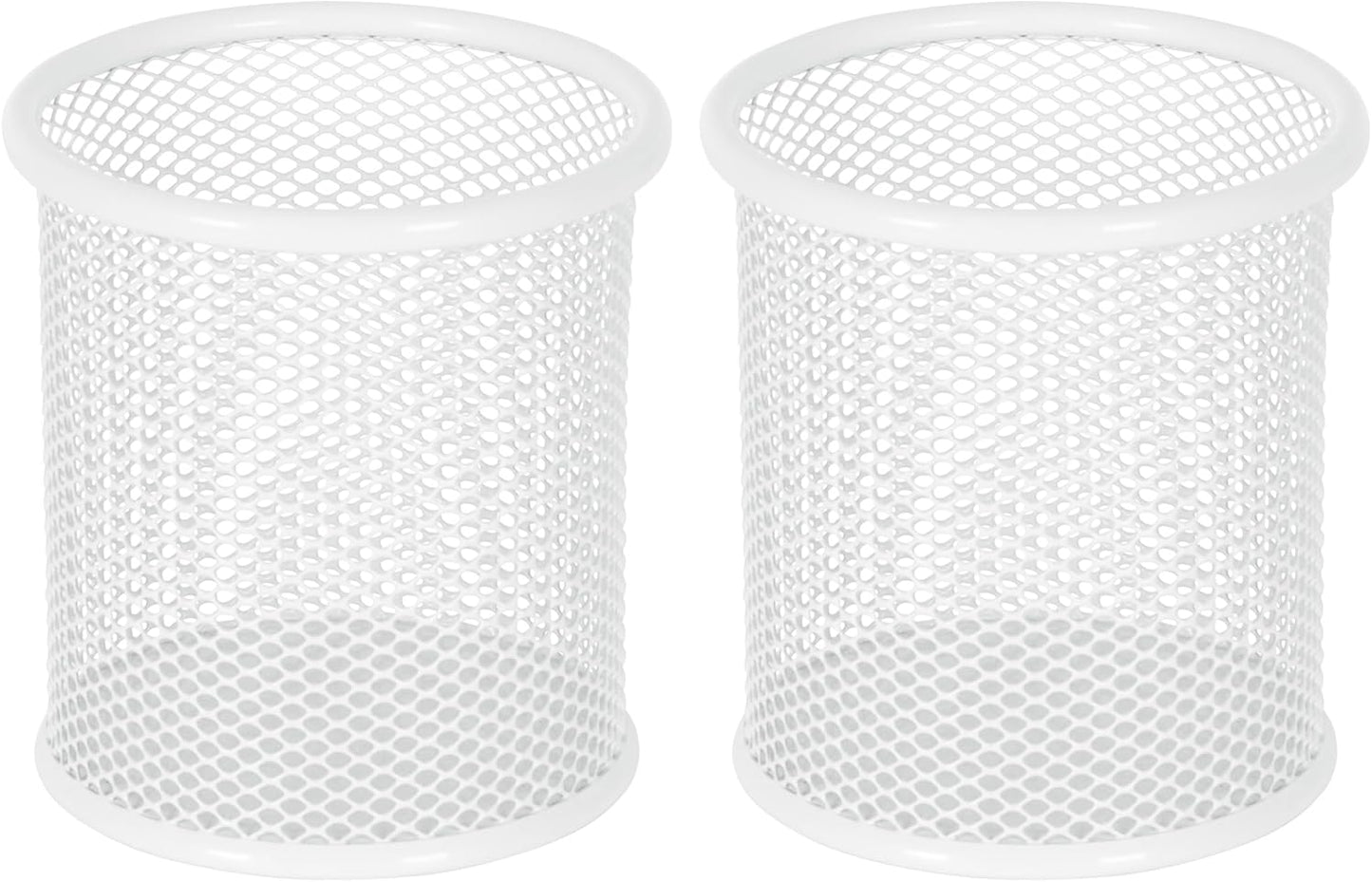 EasyPAG Pencil Holder for Desk, 2 Pack Metal Pen Organizer, Mesh Pencil Cup Organizer for Home, Office, Classroom, School, Black