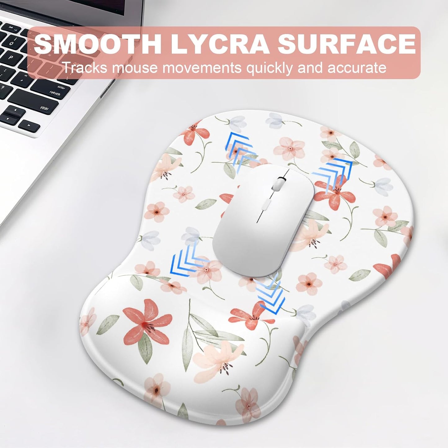 Ergonomic Mouse Pad with Wrist Rest and Keyboard Wrist Rest, Black Mousepad and Wrist Rest for Computer Keyboard, Pain Relief, Non-Slip PU Base, Gel Mouse Pad with Wrist Support for Gaming, Office