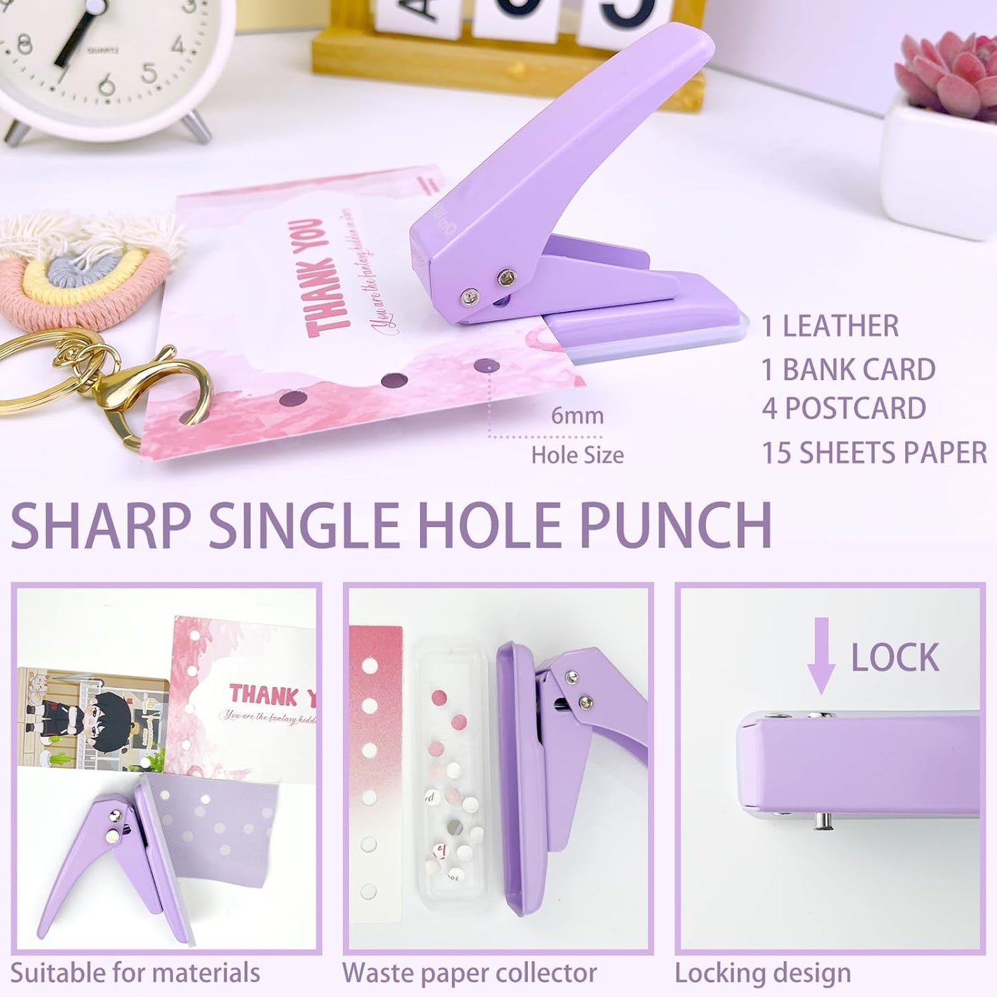 Purple Desk Accessories, 17Pcs Purple Office Supplies Set with Stapler, Mesh Desk Organizer, Tape Dispenser, Staple Remover, Pen Holder, Clips, Pens, Ruler, for Office Home School Women Students Gift