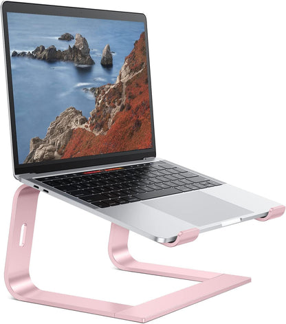 OMOTON Laptop Stand, Detachable Laptop Mount, Aluminum Laptop Holder Stand for Desk, Compatible with MacBook Air/Pro, Dell, HP All Laptops (11-16 inch), Silver