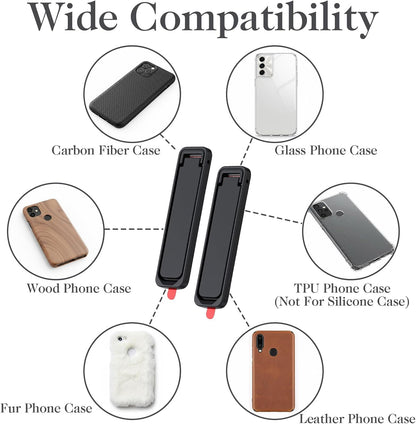 4 Pcs Cell Phone Kickstand, Adjustable Vertical and Horizontal Placement Phone Stand, Protable Ultra-Thin Sticky Stand Phone Holder Compatible with Most Cellphone