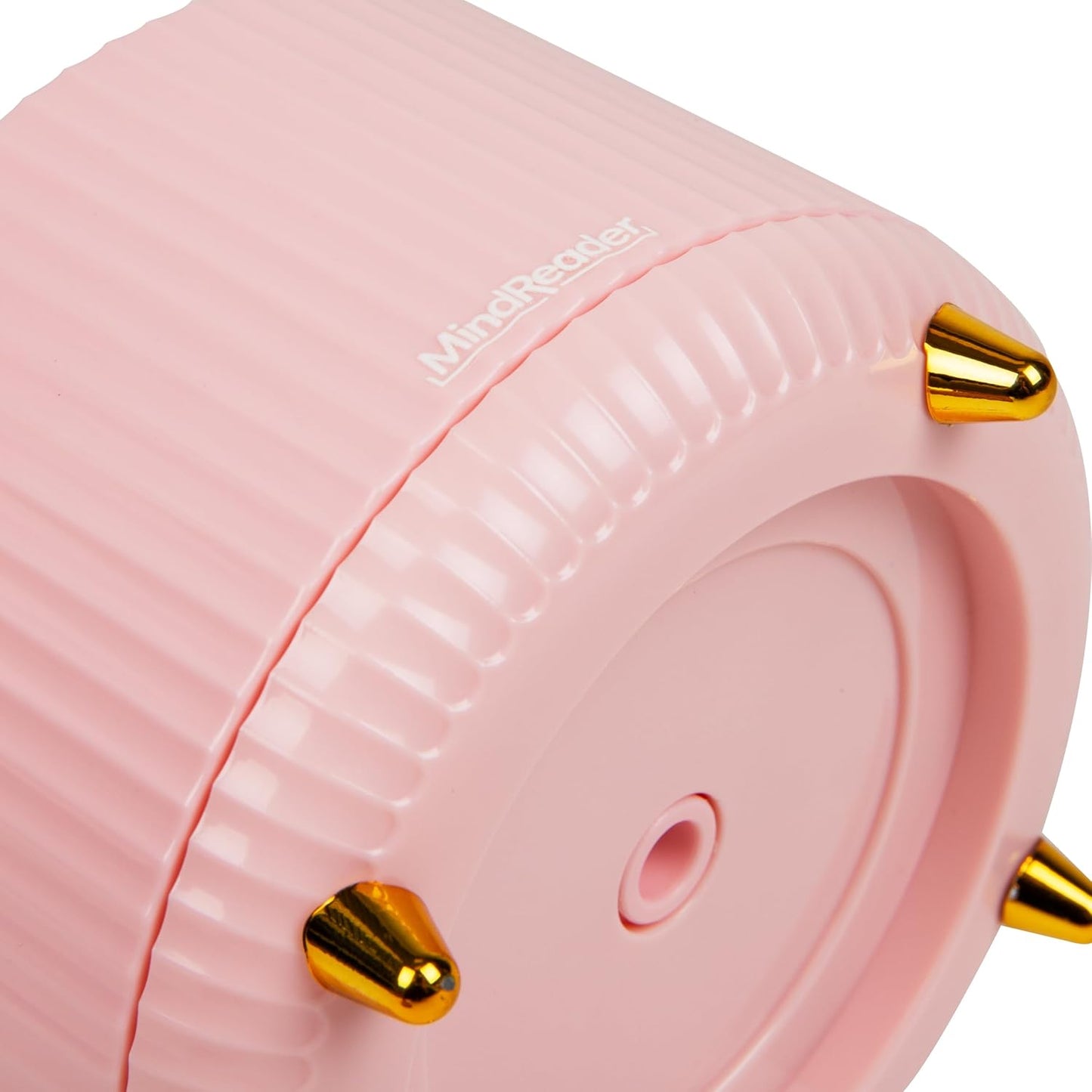 Mind Reader Rotating Pen Cup, Accessory Holder, Desktop Organization, Office, Plastic, 5.75" L x 5.75" W x 4.75" H, Pink