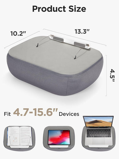InnoGear Lap Beanbag Pillow Stands Book Holder, Hands-Free Tablets Mount Holder Cozy for Reading in Bed Desktop Accessories for iPad Kindle Books E-Reader