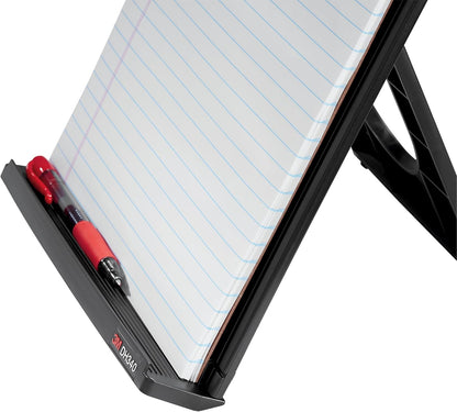 3M Desktop Document Holder Copy Holder, Adjustable Clip Holds Portrait and Landscape Documents for Easy Viewing, Bottom Ledge Has Lip to Keep up to 150 Sheets Securely in Place, Black (DH340MB)