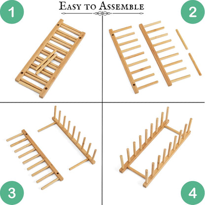 PriZoi® Vertical File Organizer for Desk - Upright 8 Section Bamboo Mail Sorter Organizer - Letter Sorter, Envelope Holder for Desk Top