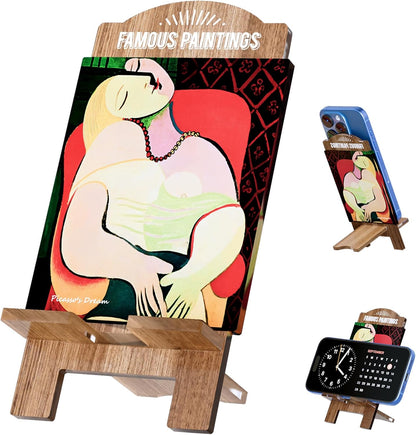 Aesthetic Acrylic Phone Stand – Artistic Desk Holder for Phones, Tablets & E-Readers | Sturdy, Lightweight & Decorative Gift (Water Lilies - Monet)