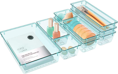 StorMiracle 16 PCS Drawer Organizer Set, 5 Varied Size Bathroom and kitchen Drawer cabinet organizer Trays, Clear Storage Bins for Makeup, Jewelry, Utensils and Gadgets