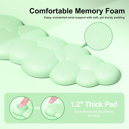 MOKURU Cloud Mouse Pad with Wrist Rest, Cloud Keyboard Wrist Rest, Mouse Pad Wrist Support, Ergonomic Keyboard Mouse Wrist Support White